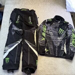 VTG Castle X Monster Energy Tucker Hibbert #68 Racing‎ Jacket And Pants Medium